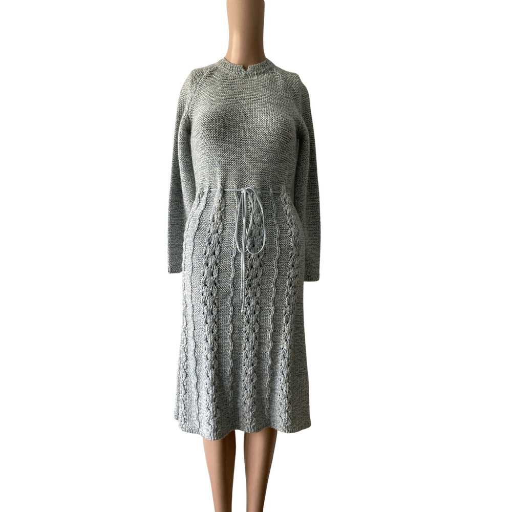 Vintage Pallas 1970's Hand Loomed Irish Size M Sweater Dress